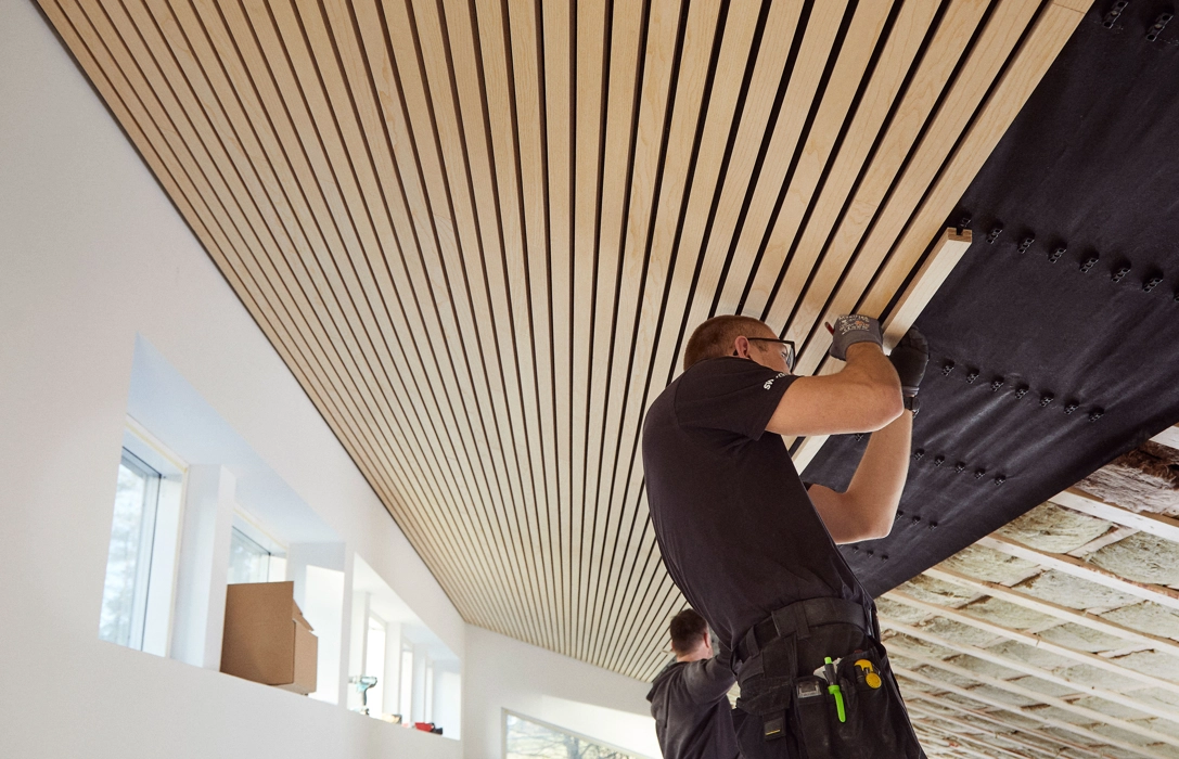 Bygholm Wood-Click liste loft system er nemt at montere